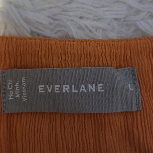 Everlane The Naia Ripple Tank Top Color Orange Size L - Picture 6 of 6